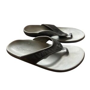 Spenco Yumi Gray Thong Sandals Women's Comfort Walking Casual Flip Flops size 10